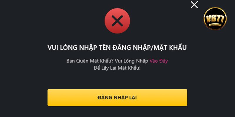 Nắm ngay những lưu ý về đăng nhập VB77